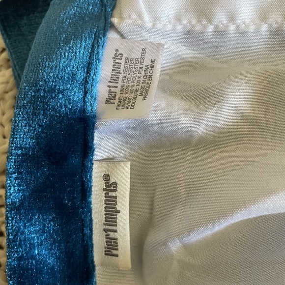 Pier 1 105" Velvet Curtains in Ocean Blue - Picture 2 of 4